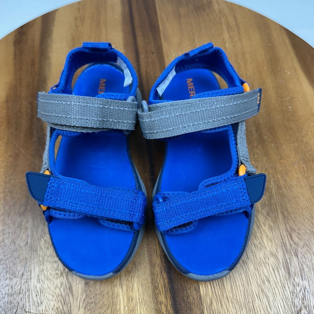 New NWOB Little Kids Merrell Hydro Rapids Hiker Blue Sandals Shoes Size 12 C